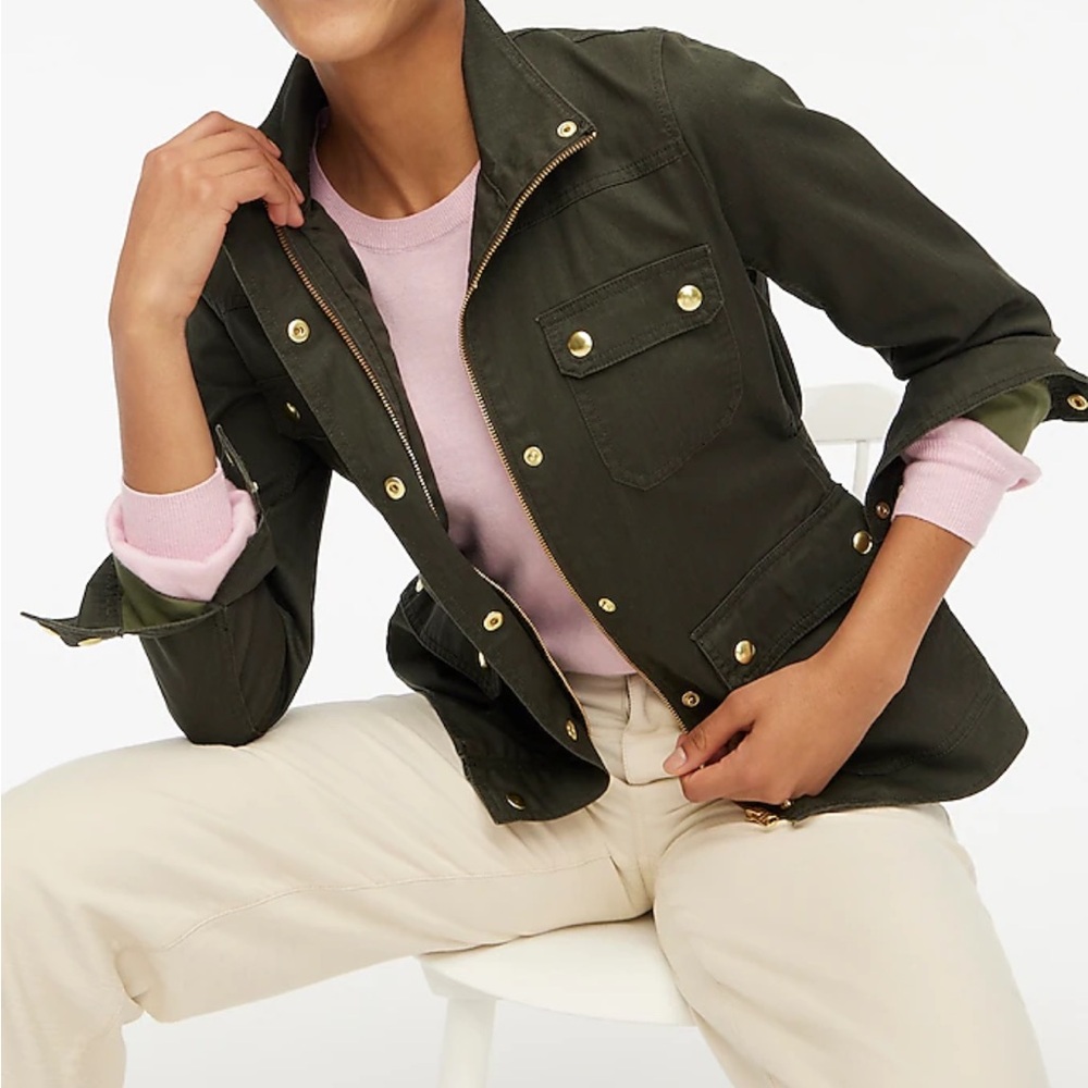 J. Crew Resin-Coated Twill Field Jacket (50% OFF!)
